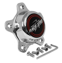 Thumbnail for Race Star 5 Lug Cap Short Plastic Chrome (incl. Medallion & Screws)