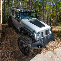 Thumbnail for Go Rhino 07-18 Jeep Wrangler JK WLF Windshield Light Mount Frame - Eight Cube Lights