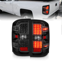 Thumbnail for ANZO 15-19 Chevy Silverado 2500HD/3500HD (Factory Halogen Only) LED Tail Lights Black w/Clear Lens