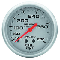 Thumbnail for AutoMeter Gauge Oil Temp 2-5/8in. 140-280 Deg. F 8ft. Liquid Filled Mech Ultra-Lite