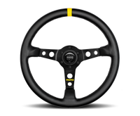 Thumbnail for Momo MOD07 Steering Wheel 350 mm -  Black Leather/Black Spokes/1 Stripe