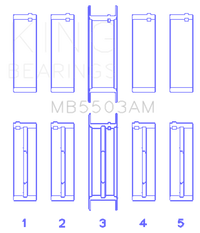 Thumbnail for King Ford V8 351ci 5.8L 16v Crankshaft Main Bearing Set (Set of 5)