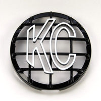 Thumbnail for KC HiLiTES 6in. Round ABS Stone Guard for SlimLite/Daylighter Lights (Single) - Black/White KC Logo