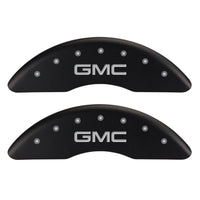 Thumbnail for MGP 4 Caliper Covers Engraved Front & Rear GMC Red finish silver ch