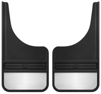 Thumbnail for Husky Liners Universal 12in Wide Black Rubber Front Mud Flaps w/ Weight