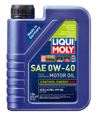 Thumbnail for LIQUI MOLY 1L Synthoil Energy A40 Motor Oil SAE 0W40