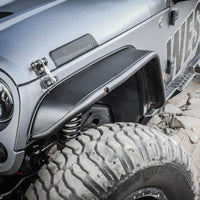 Thumbnail for Westin/Snyper 07-17 Jeep Wrangler Tube Fenders - Front - Textured Black