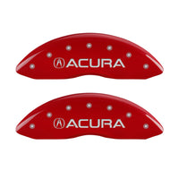 Thumbnail for MGP 4 Caliper Covers Engraved Front Acura Engraved Rear MDX Red finish silver ch