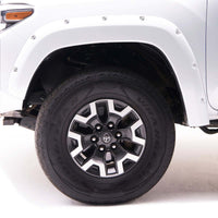 Thumbnail for EGR 16+ Toyota Tacoma w/Mudflap Bolt-On Look Color Match Fender Flares - Set - Super White
