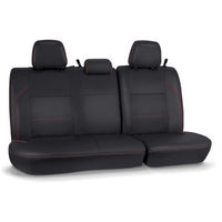 Thumbnail for PRP 2016+ Toyota Tacoma Rear Bench Cover Double Cab - Black with Red Stitching