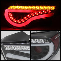 Thumbnail for Spyder Scion FRS 12-14/Subaru BRZ 12-14 Light Bar LED Tail Lights Black ALT-YD-SFRS12-LBLED-BK