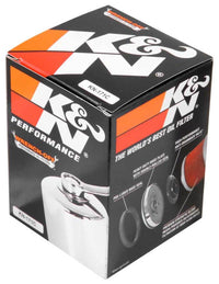 Thumbnail for K&N Harley Davidson / Buell 3in OD x 4.063in H Chrome Oil Filter