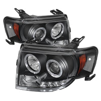Thumbnail for Spyder Ford Escape 08-12 Projector Headlights Halogen Model Only - DRL Black PRO-YD-FES08-DRL-BK