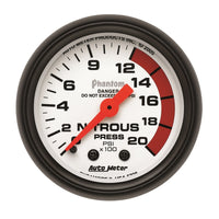 Thumbnail for Autometer Phantom 52mm 0-2000 PSI Mechanical Nitrous Pressure Gauge