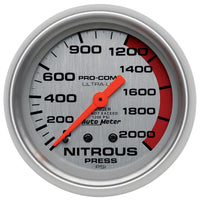 Thumbnail for AutoMeter Gauge Nitrous Pressure 2-5/8in. 2000PSI Mechanical Ultra-Lite