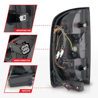 Thumbnail for ANZO 15-21 GMC Canyon Full LED Taillights w/ Red Lightbar Black Housing/Clear Lens