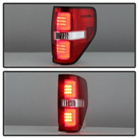 Thumbnail for Spyder 09-14 Ford F150 V2 Light Bar LED Tail Lights - Red Clear (ALT-YD-FF15009V2-LBLED-RC)