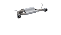 Thumbnail for QTP 07-18 Jeep Wrangler 3.6L/3.8L 304SS Screamer Axle Back Exhaust w/4in Tips