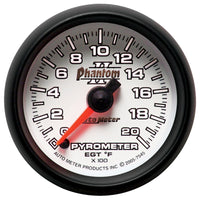 Thumbnail for Autometer Phantom II 52.4mm Full Sweep Electronic 0-2000 Def F EGT/Pyrometer Gauge