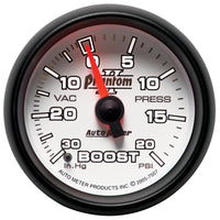 Thumbnail for Autometer Phantom II 52.4mm Mechanical Vacuum / Boost Gauge 30 In. HG/20 PSI