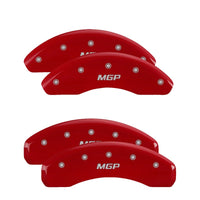 Thumbnail for MGP 4 Caliper Covers Engraved Front & Rear No bolts/Sport Red finish silver ch