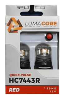 Thumbnail for Putco LumaCore 7443 Red - Pair (x3 Strobe w/ Bright Stop)