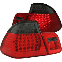 Thumbnail for ANZO 1999-2001 BMW 3 Series E46 LED Taillights Red/Smoke 2pc