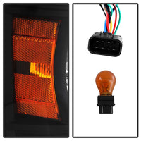 Thumbnail for Spyder GMC Sierra 14-16 Projector Headlights Light Bar DRL Blk PRO-YD-GS14V2-LBDRL-BK