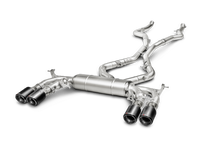 Thumbnail for Akrapovic 15-17 BMW X5M (F85) Evolution Line Cat Back (Titanium) w/ Carbon Tips