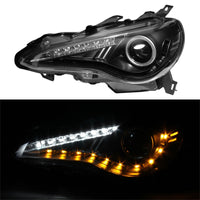 Thumbnail for Spyder Scion FRS 12-14 Projector Headlights DRL LED Black PRO-YD-SFRS12-BK