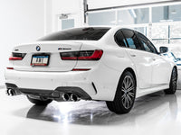 Thumbnail for AWE Tuning 2019+ BMW M340i (G20) Resonated Touring Edition Exhaust - Quad Chrome Silver Tips