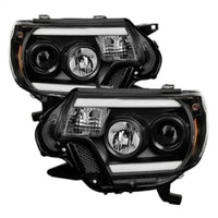 Thumbnail for Spyder Toyota Tacoma 12-15 Projector Headlights Light Bar DRL Black PRO-YD-TT12-LBDRL-BK
