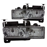 Thumbnail for ANZO 1988-1998 Chevrolet C1500 Crystal Headlights w/ Smoke Lens