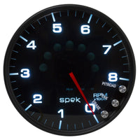 Thumbnail for Autometer Spek-Pro Gauge Tachometer 5in 8K Rpm W/Shift Light & Peak Mem Black/Smoke/Black