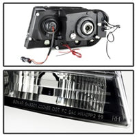 Thumbnail for Spyder Jeep Grand Cherokee 99-04 Projector Headlights LED Halo LED Black Smoke PRO-YD-JGC99-HL-BSM