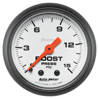 Thumbnail for Autometer Phantom 52mm 0-15PSI Mechanical Boost Pressure Gauge