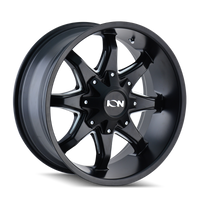 Thumbnail for ION Type 181 17x9 / 5x114.3 BP / -12mm Offset / 87mm Hub Satin Black/Milled Spokes Wheel