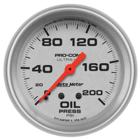 Thumbnail for Autometer Ultra-Lite 2 5/8in Mechanical 200 PSI Oil Pressure Gauge