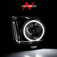 Thumbnail for ANZO 2005-2009 Ford Mustang Crystal Headlights w/ Halo Black (CCFL)