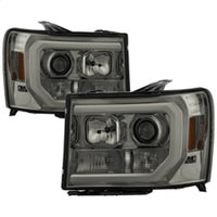 Thumbnail for Spyder GMC Sierra 1500/2500/3500 07-13 V2 Projector Headlights - Smoke PRO-YD-GS07V2-LBDRL-SM