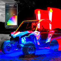 Thumbnail for XK Glow XKchrome Advanced App Control LED Whip Light Kit for 4x4 Offroad UTV ATV 2x whip 32in