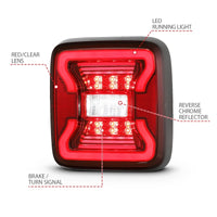 Thumbnail for ANZO 18-19 Jeep Wrangler JL LED Taillights Black