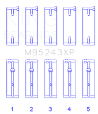 Thumbnail for King Nissan SR20DE/DET (2.0L) (Size 0.25mm) Performance Main Bearing Set