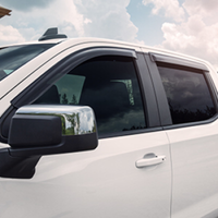 Thumbnail for EGR 2019 Chevy 1500 Double Cab Tape-On Window Visors - Set of 4 Dark Smoke
