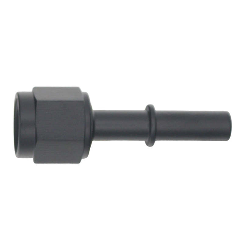 DeatschWerks 6AN Female Flare Swivel to 5/16in Male EFI Quick Disconnect - Anodized Matte Black