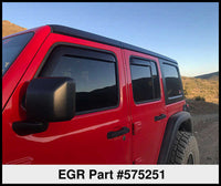 Thumbnail for EGR 2018 jeep Wrangler JL SlimLine In-Channel WindowVisors Set of 4 - Dark Smoke