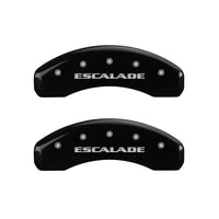 Thumbnail for MGP 4 Caliper Covers Engraved Front & Rear Escalade Black finish silver ch