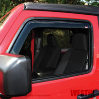 Thumbnail for Westin 2018-2019 Jeep Wrangler JL Wade In-Channel Wind Deflector 2pc - Smoke