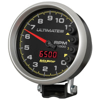 Thumbnail for AutoMeter Gauge Tach 5in. 11K RPM Pedestal Datalogging Ultimate IIi Playback Black