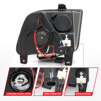 Thumbnail for ANZO 2005-2009 Ford Mustang Projector Headlights w/ Halo Black